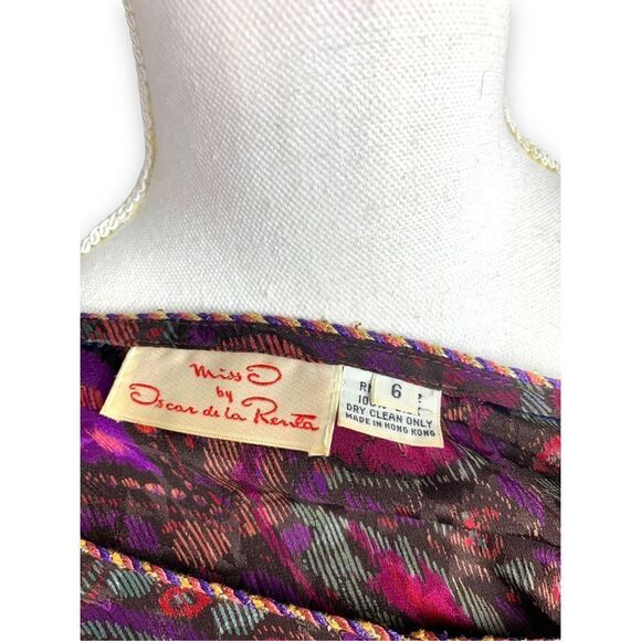 Oscar De La Renta Vintage 80’s Silk two piece Set - Picture 5 of 11